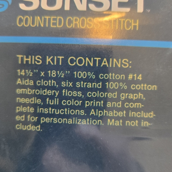 Vintage 1983 Counted Cross Stitch Kit Sunset Home Sweet Home Hobby Artwork - Picture 6 of 7